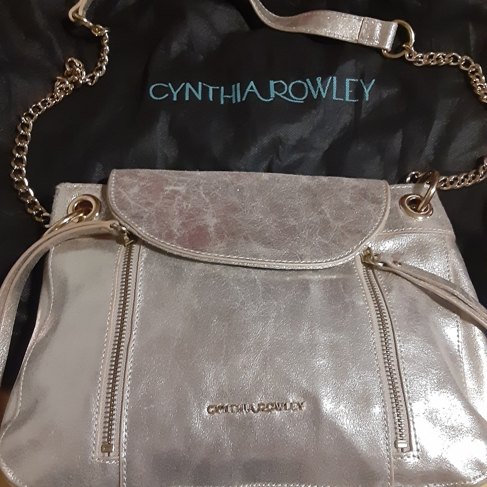 Cynthia Rowley bag (silver)small can be use as a (shoulder bag)and crossbody